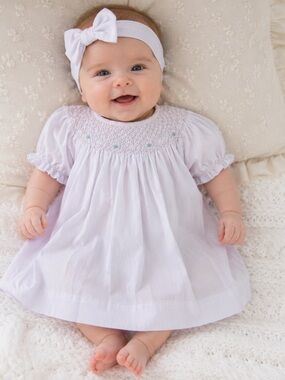 Petit Ami Light Pink Smocked Dress